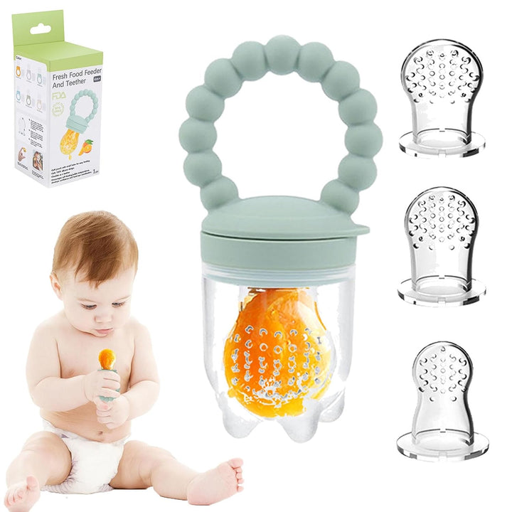 Silicone Fruit Feeder Pacifier - Safe Teething & Nourishment for Babies