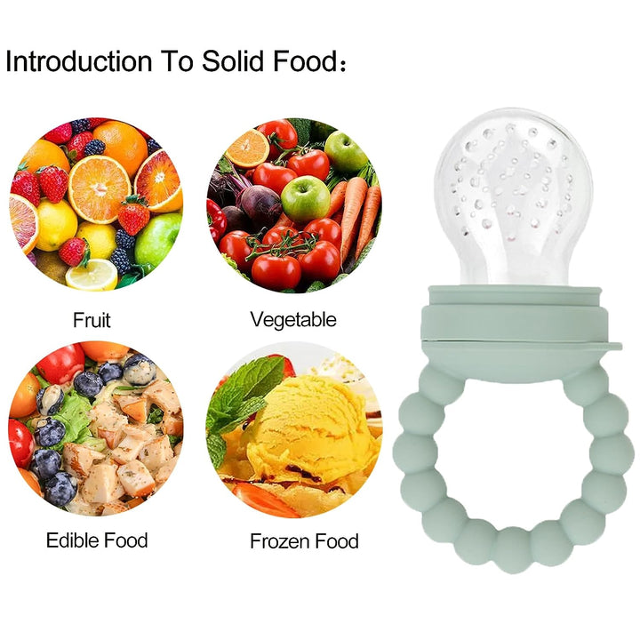 Silicone Fruit Feeder Pacifier - Safe Teething & Nourishment for Babies