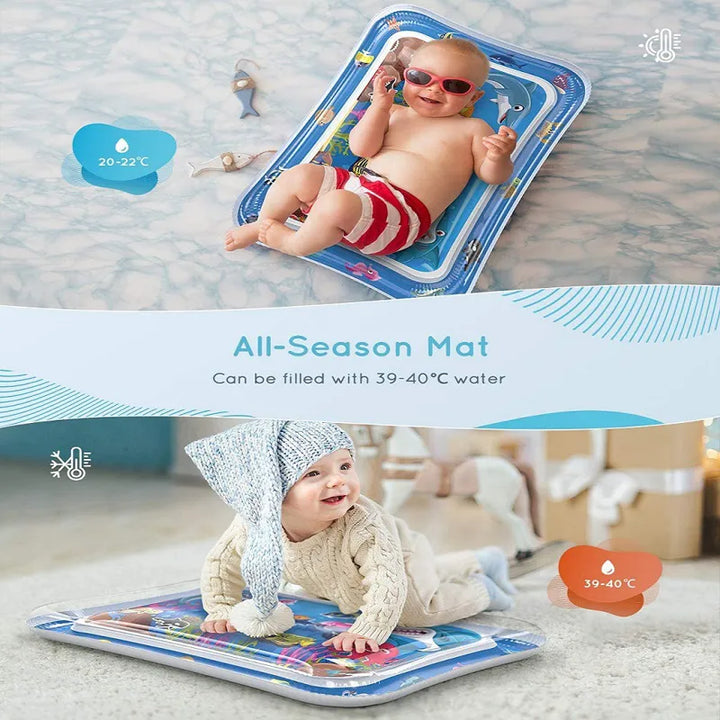 Inflatable Baby Water Play Mat: Tummy Time Fun & Developmental Activity Toy