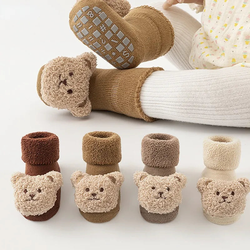 Tiny Bear Paws: Cozy and Cute Cotton Socks for Happy Baby Feet