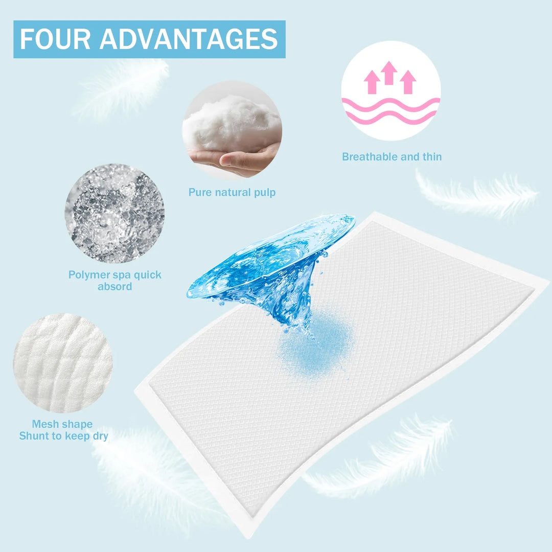 Ultra-Absorbent Baby & Pet Underpads: Disposable, Waterproof & Portable Diaper Liner Mats"