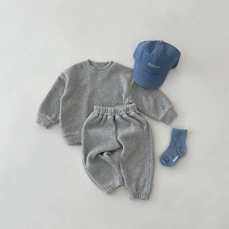 MILANCEL Autumn Casual Hoodie Suit for Babies - Cozy & Stylish Outfit for Boys and Girls