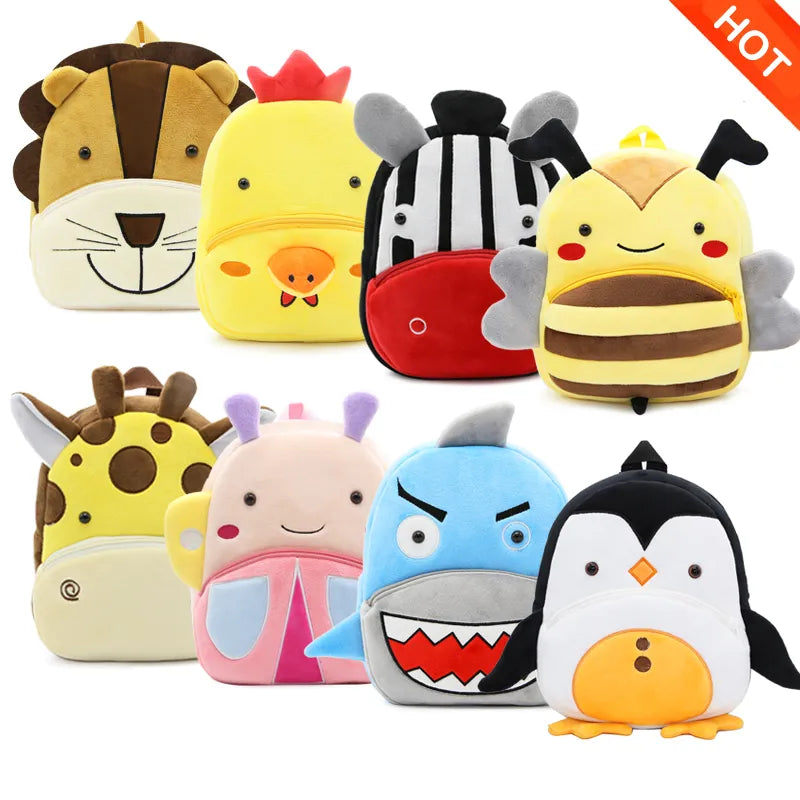 Adorable Cartoon Plush Kids Backpack: Perfect for School & Outings