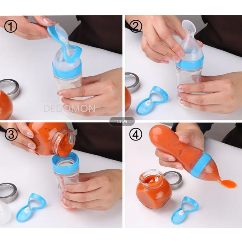 Silicone Baby Food Feeder - Convenient, Safe, and Versatile Feeding Solution for Infants