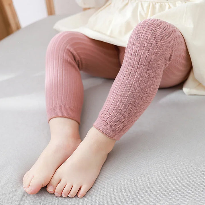 Summer Cotton Knitting Trousers for Babies - Solid Stretch Leggings for Boys & Girls (0-6 Years