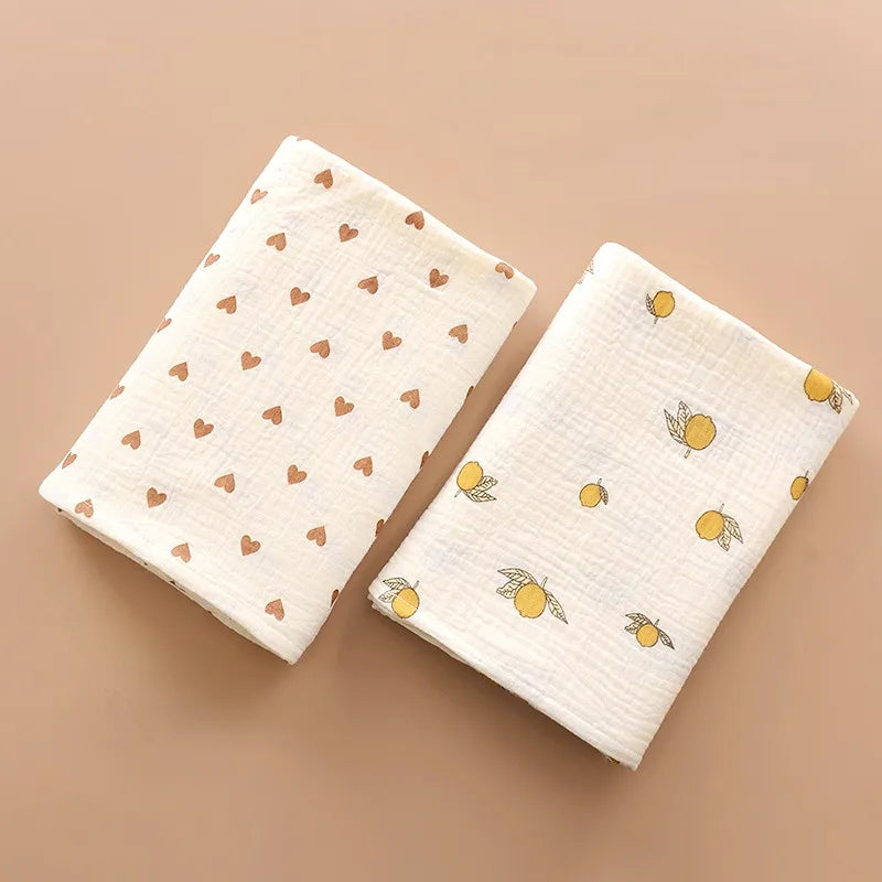 Premium Dual-Layer Muslin Cotton Baby Swaddle Blanket