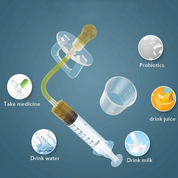 Smart Medicine Dispenser Pacifier - Transparent Baby Dropper for Easy & Safe Medication Feeding