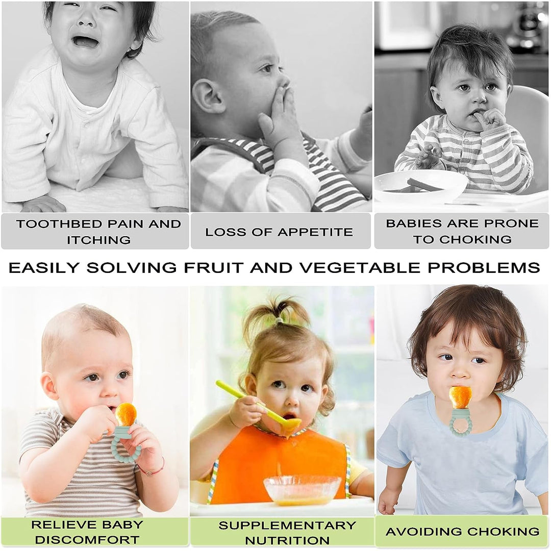 Chupete alimentador de frutas de silicona: dentición y nutrición seguras para bebés