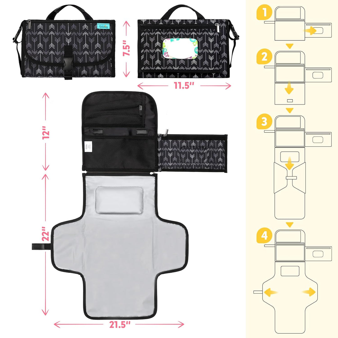 Cambiador portátil con una sola mano Lil Fox: compacto y funcional para padres ocupados