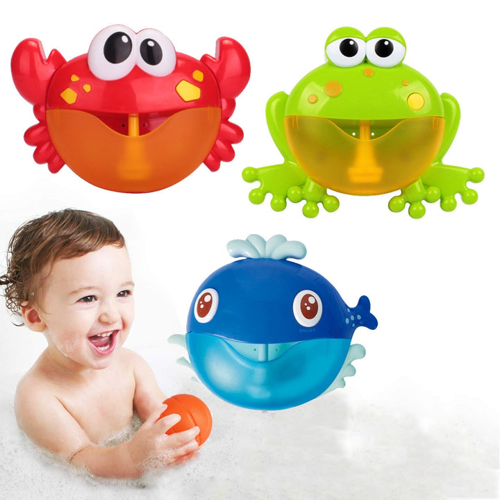 Máquina musical de burbujas de cangrejo y rana: juguete de baño y piscina lleno de diversión para niños 