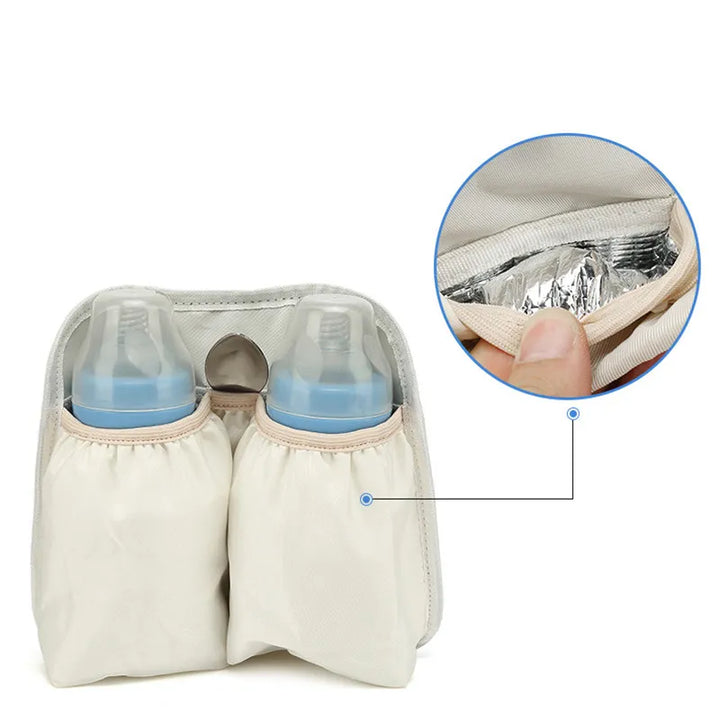 Mochila impermeable para pañales de bebé: espaciosa, multifunción y compatible con carrito