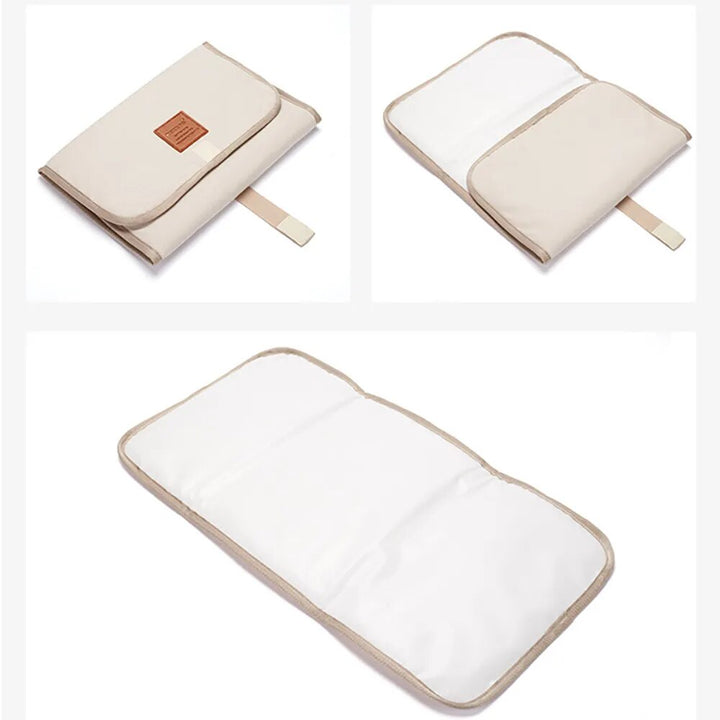 Cambiador de pañales portátil y plegable: tapete de nailon impermeable y duradero de 60x30 cm para recién nacidos