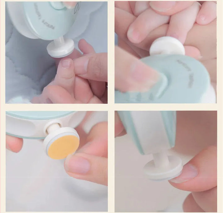 Juego de cortauñas eléctrico para bebés: kit de manicura fácil y seguro para recién nacidos y niños 